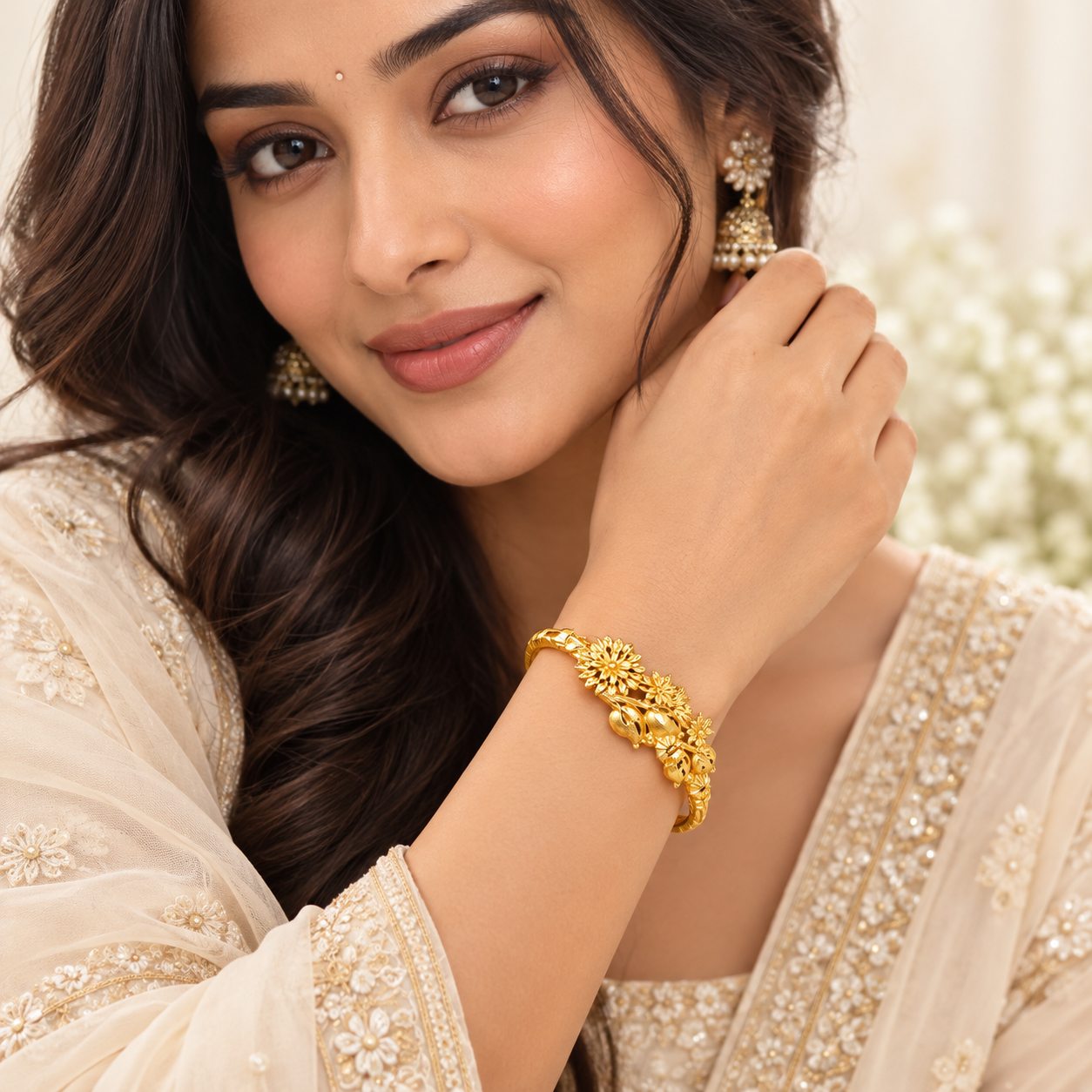 গোল্ড প্লেটেড ইমিটেশন নোয়া / কাভার চুড়ি - Image 3